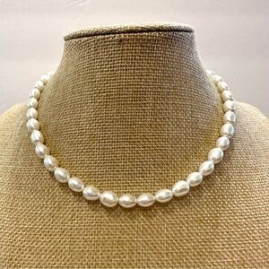NWT J. Crew Necklace - faux freshwater pearl strand, gold tone